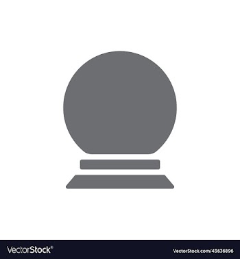grey magic ball solid icon