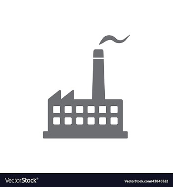 grey manufacturing factory icon