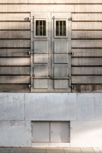 grey metal security door