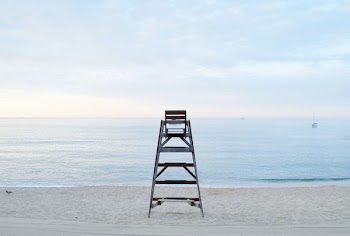 Grey Metal Step Ladder Near Beach during Daytime