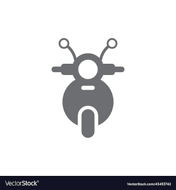 grey motorcycle front view icon