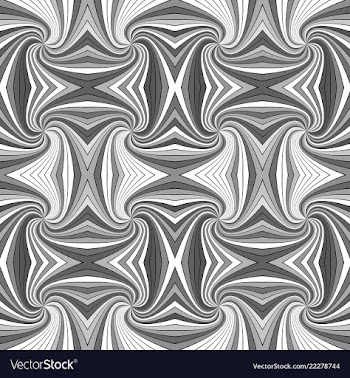 Grey psychedelic abstract seamless striped vortex vector image