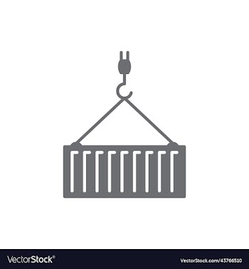grey pulley and container icon
