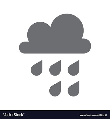grey rain solid icon or logo