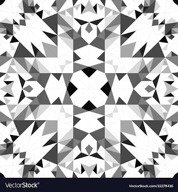 Grey repeating kaleidoscope pattern background vector image