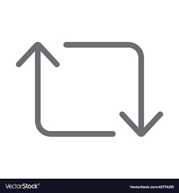 grey retweet arrows icon