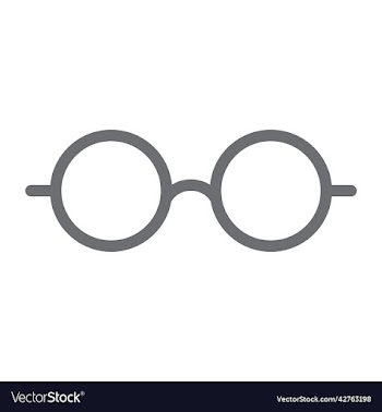 grey round eyeglasses icon
