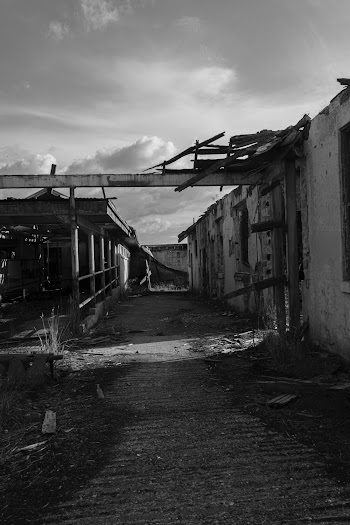 Grey Scale Photo of Abandoned House