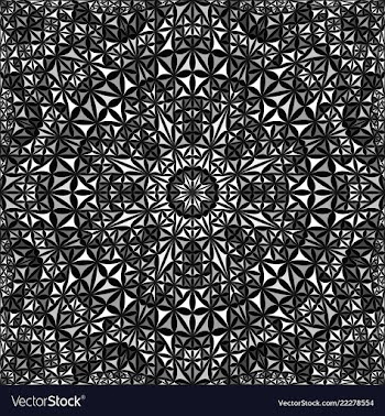 Grey seamless abstract curved triangle mosaic vector image