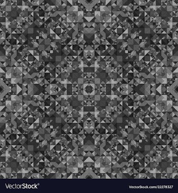 Grey seamless kaleidoscope pattern background vector image