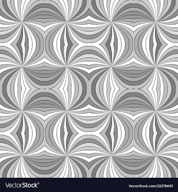 Grey seamless psychedelic abstract curved stripe vector image