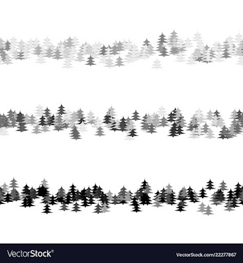 Grey seamless random pine tree pattern paragraph vector image