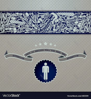 Grey set only serious toy for men vector image