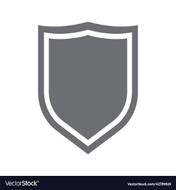 grey shield solid icon