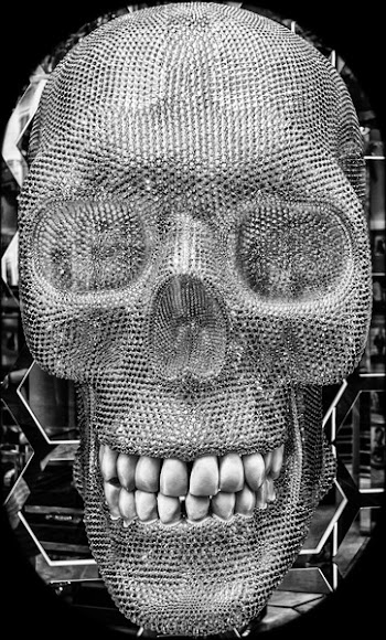Grey Skull Frame Ornament