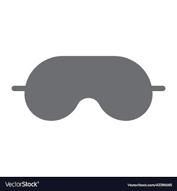 grey sleeping mask solid icon
