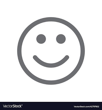 grey smile line art icon