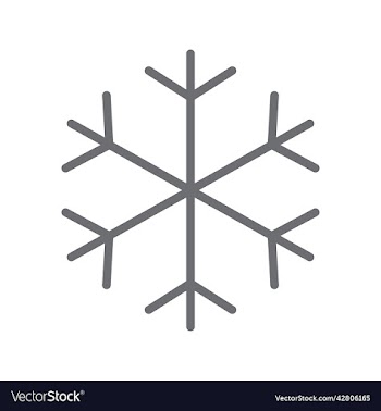 grey snowflake icon or logo