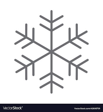 grey snowflake icon or logo