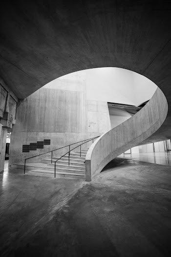 Grey Stairs In A Building  