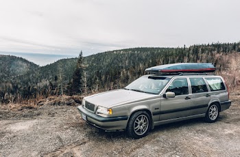Grey Station Wagon on Road