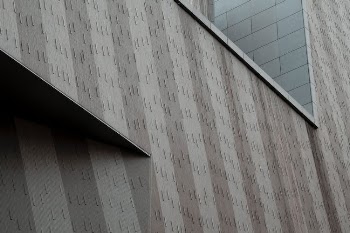 Grey Striped Concrete Wall