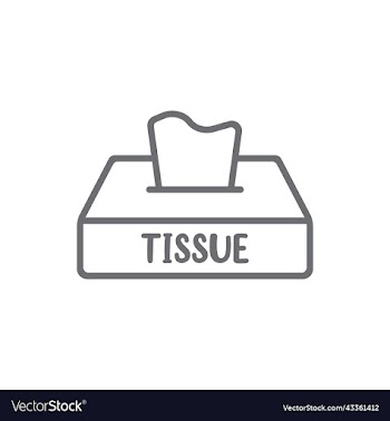 grey tissue line icon