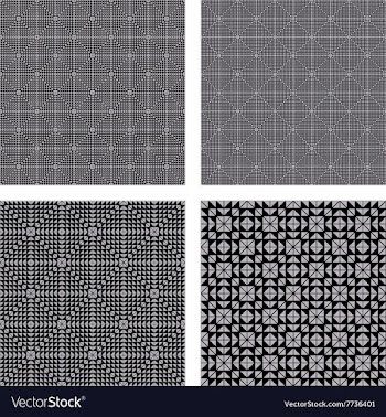 Grey triangle pattern set vector image