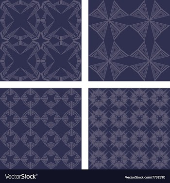 Grey vintage seamless pattern wallpaper set vector image