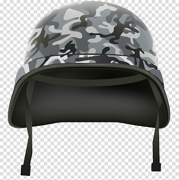 Grey, white, and black camouflage helmet art, Combat helmet Military Army Skull, Cartoon painted helmet transparent background PNG clipart