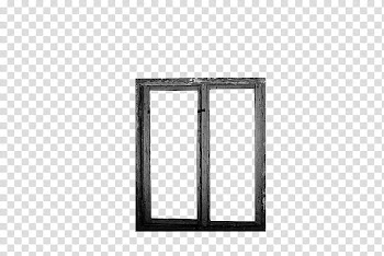 Grey wooden framed clear glass window transparent background PNG clipart
