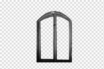 Grey wooden framed door transparent background PNG clipart