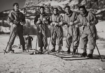 Greycale Photo of Men in Ski Blades