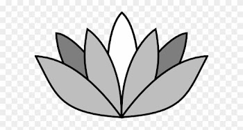 Greyscale Lotus Flower Clip Art - Easy Draw Lotus Flower
