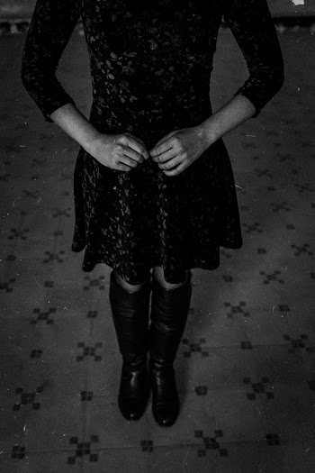 Greyscale Photography of Person Wearing Dress