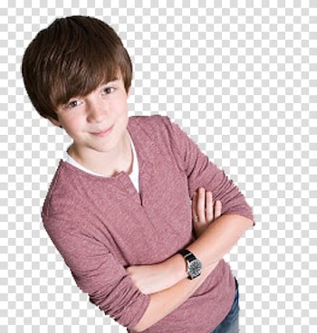 Greyson chance, boy standing wearing pink long-sleeved shirt transparent background PNG clipart