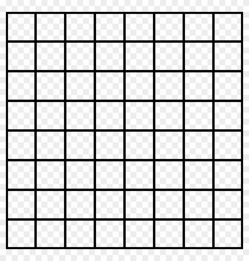 Grid Clipart Empty 100 Square - Transparent 1 Inch Grid