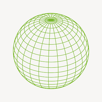 Grid globe clipart illustration psd. | Free PSD - rawpixel
