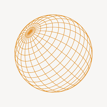 Grid globe clipart illustration psd. | Free PSD - rawpixel