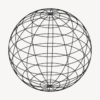 Grid globe collage element, geography | Free Vector - rawpixel