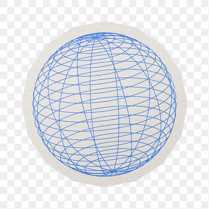 Grid globe png blue sticker, | Free PNG - rawpixel