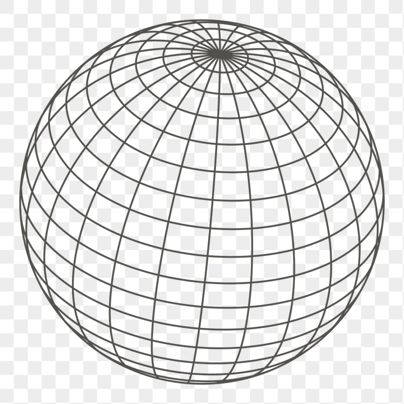 Grid globe png sticker illustration, | Free PNG - rawpixel