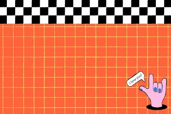 Grid pattern background, orange funky | Free PSD - rawpixel