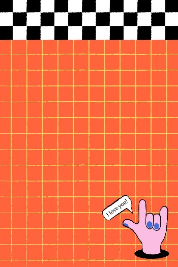Grid pattern background, orange funky | Free Vector - rawpixel