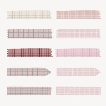 Grid patterned washi tape, pastel | Free Vector - rawpixel
