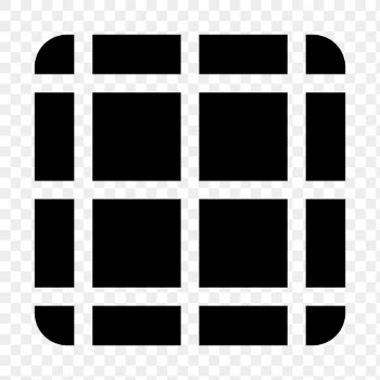 Grid png web UI icon in solid style | Free stock illustration | High Resolution graphic