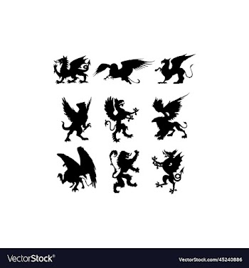 griffin animal collection silhouette design