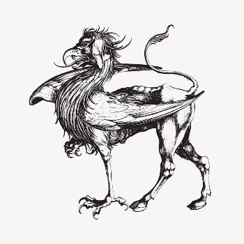 Griffin clipart, vintage hand drawn | Free Vector - rawpixel