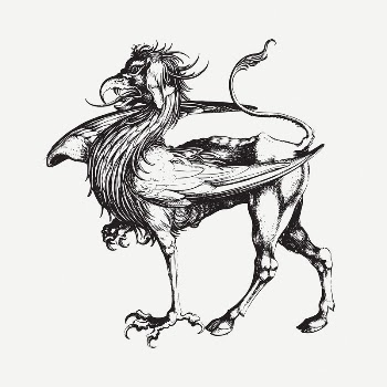 Griffin drawing, vintage illustration psd. | Free PSD - rawpixel