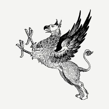 Griffin drawing, vintage illustration psd. | Free PSD - rawpixel
